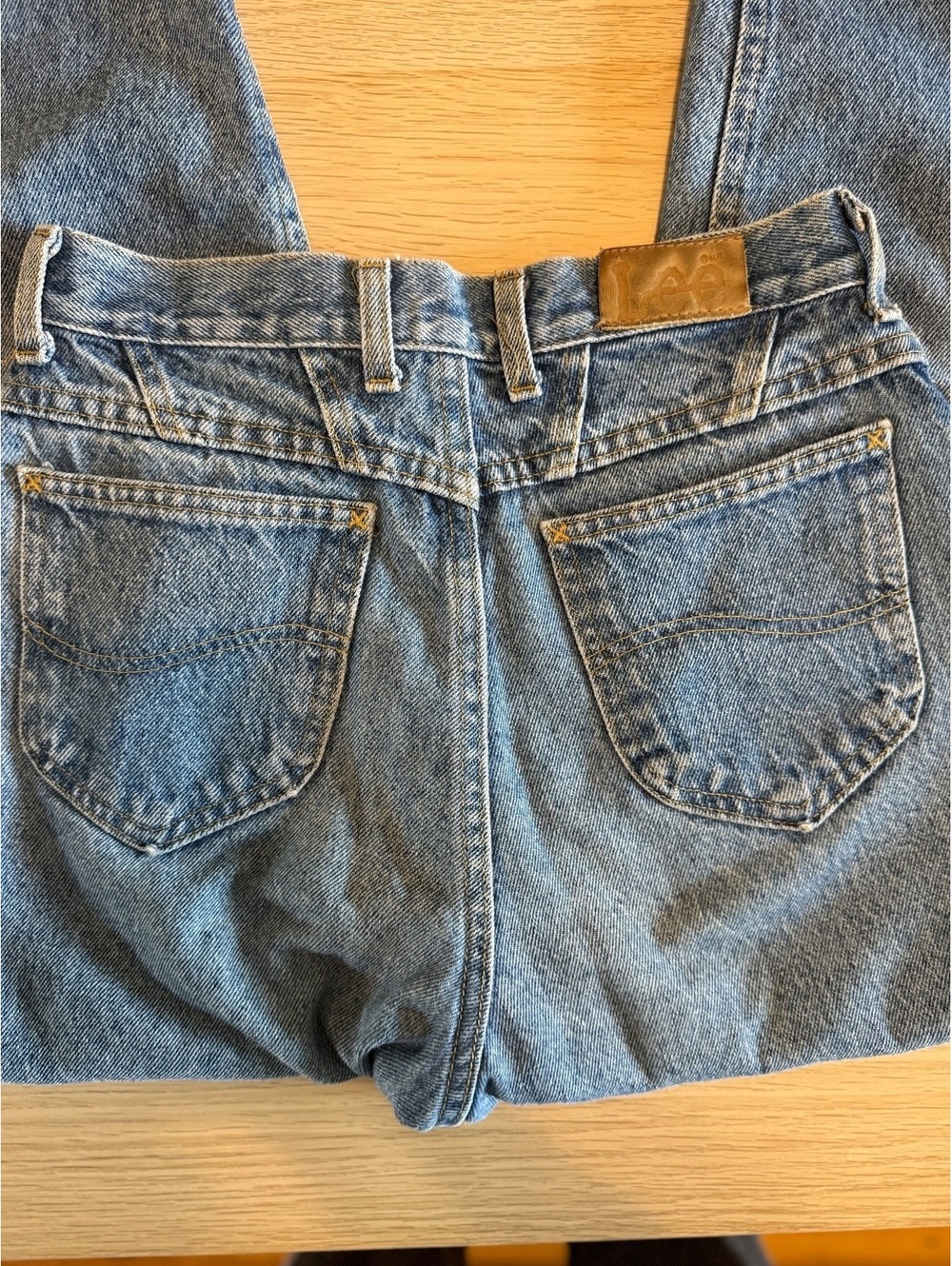 Lee Vintage High-Waist Denim Relaxed Fit Raw Hem size 8